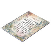 ピリピ4:6-7キリスト教聖書聖句の水色 ノートブック (左側)