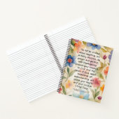 ピリピ4:6-7キリスト教聖書聖句の水色 ノートブック (内部)