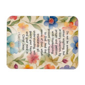 ピリピ4:6-7キリスト教聖書聖句の水色 マグネット (横)