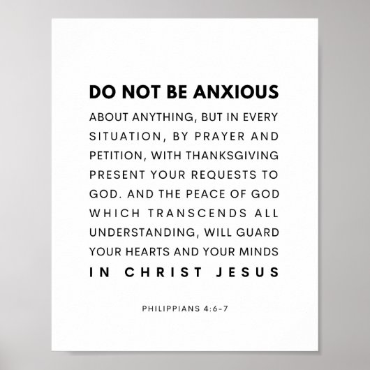 ピリピ4:6-7何も気にしないで ポスター (正面)