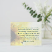 ピリピ4:6-7何も気にしないで ポストカード (スタンド正面)