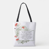 ピリピ4:6-7祈もっと心配なく聖書の聖句 トートバッグ (裏面)