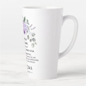 ピリピ4:6-7聖なる書物、 経典紫色の花 カフェラテマグ (右)