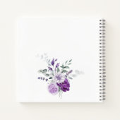 ピリピ4:6-7聖なる書物、 経典紫色の花 ノートブック (裏面)