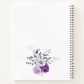 ピリピ4:6-7聖なる書物、 経典紫色の花 ノートブック (裏面)