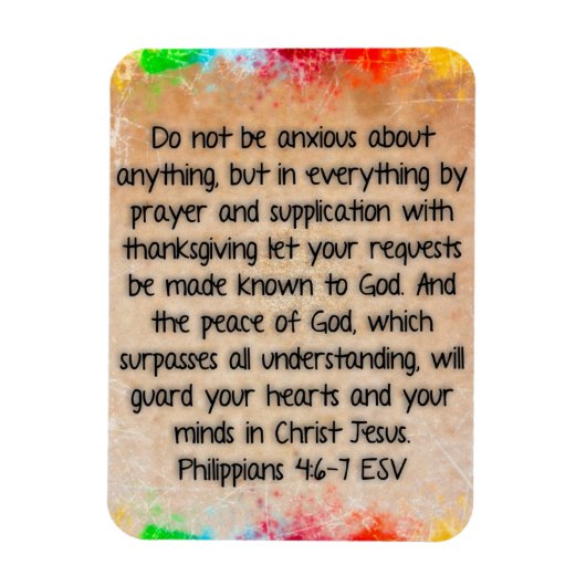ピリピ4:6-7聖書の聖句 マグネット (縦)