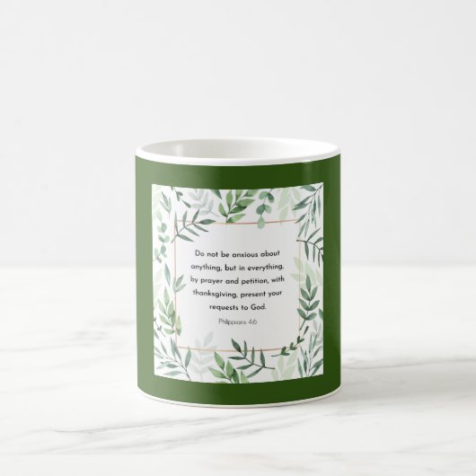 ピリピ4:6, Bible Verse, コーヒーマグカップ (中央)