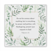 ピリピ4:6, Bible Verse, シール (正面)