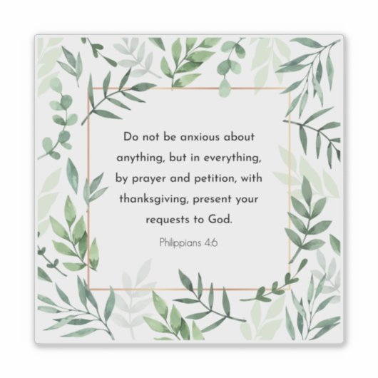 ピリピ4:6, Bible Verse, シール (正面)