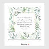 ピリピ4:6, Bible Verse, シール (シート)