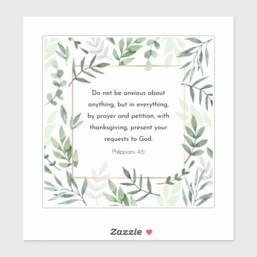 ピリピ4:6, Bible Verse, シール (シート)