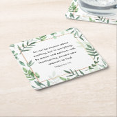 ピリピ4:6, Bible Verse, スクエアペーパーコースター (アングル)