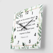 ピリピ4:6, Bible Verse, スクエア壁時計 (傾斜)