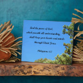 ピリピ4:7そして神の平和は….. フォトプラーク (側面)