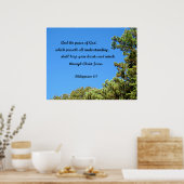 ピリピ4:7そして神の平和は….. ポスター (キッチン)