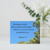ピリピ4:7そして神の平和は….. ポストカード (スタンド正面)