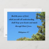 ピリピ4:7そして神の平和は….. ポストカード (正面/裏面)