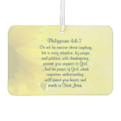 ピリピ4:7神の平安はあなたのハートを守る カーエアーフレッシュナー (裏面)