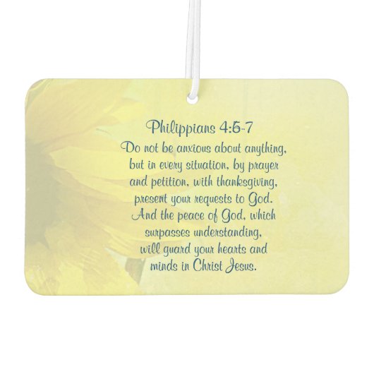 ピリピ4:7神の平安はあなたのハートを守る カーエアーフレッシュナー (裏面)