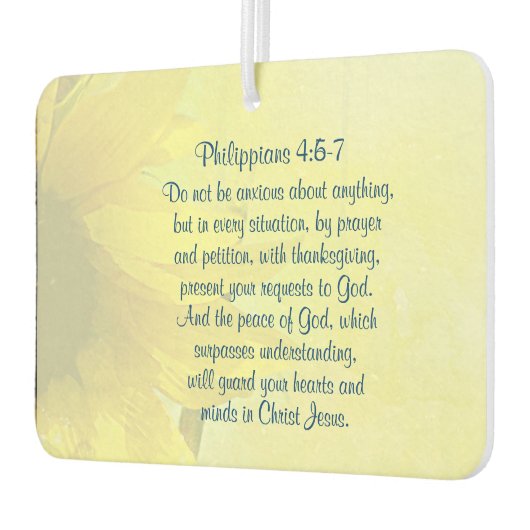 ピリピ4:7神の平安はあなたのハートを守る カーエアーフレッシュナー (左)