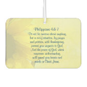 ピリピ4:7神の平安はあなたのハートを守る カーエアーフレッシュナー (正面)