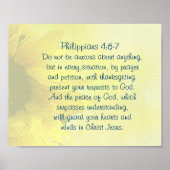 ピリピ4:7神の平安はあなたのハートを守る ポスター (正面)