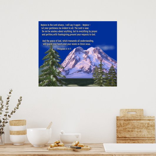 ピリピ4:7 ポスター (キッチン)