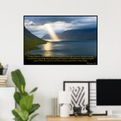 ピリピ4:8キリスト教の聖書の詩のポスター ポスター (ホームオフィス)