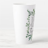 ピリピ4:8ノーブルeucalyptus カフェラテマグ (正面)