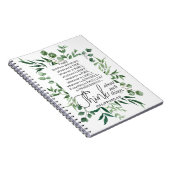 ピリピ4:8ノーブルeucalyptus ノートブック (右側)