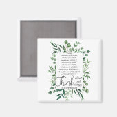 ピリピ4:8ノーブルeucalyptus マグネット (正面/裏面)