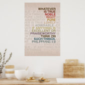 ピリピ4:8ポスター ポスター (キッチン)