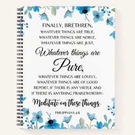 ピリピ4:8何が尊いフローラ ノートブック