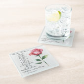 ピリピ4:8何でも尊き花 ガラスコースター (アングル)