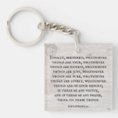 ピリピ4:8王ヤコブ感動的リ キーホルダー (正面)