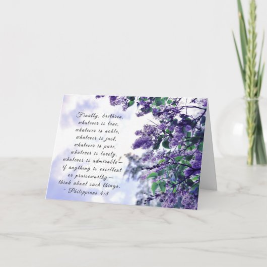 ピリピ4:8真の聖書の節は何であれ カード (正面)