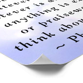 ピリピ4:8真の聖書の節は何であれ ポスター (角)