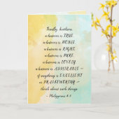 ピリピ4:8真実は何であれ、 カード (黄色い花)