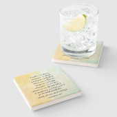 ピリピ4:8真実は何であれ、 ストーンコースター (横)