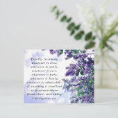 ピリピ4:8聖書の聖句は何であれ ポストカード (スタンド正面)