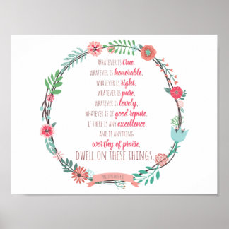 ピリピ4:8 ポスター