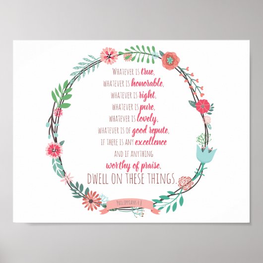 ピリピ4:8 ポスター (正面)