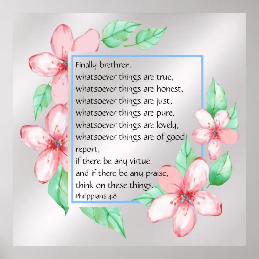 ピリピ4:8 ポスター (正面)