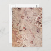 ピリレイ旧世界地図 ポストカード (正面/裏面)