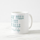 ピルを投げて請求書のナースを コーヒーマグカップ (正面右)