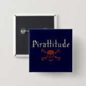 ピルアティチュード濃い青のピン 缶バッジ (正面&裏面)