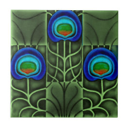 ピルキングトンルイスデイピーコックフェザーc1900 Repro タイル