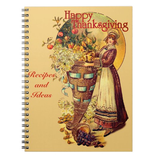 ピルグリムガールビクトリアンスタイルカスタム ノートブック (正面)