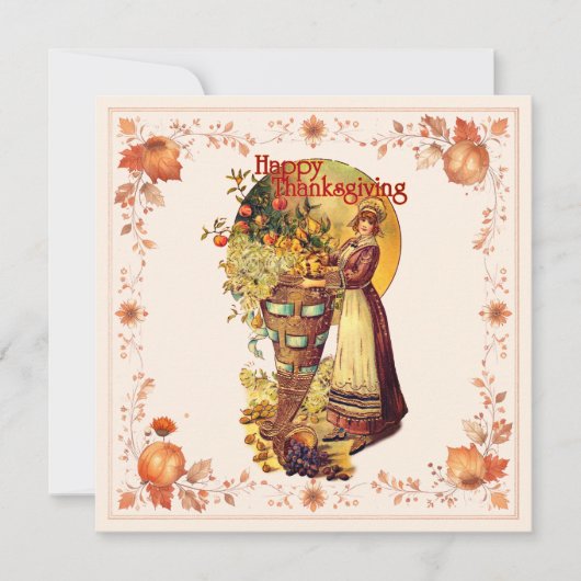 ピルグリムガール感謝祭 招待状 (正面)