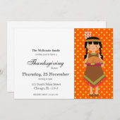 ピルグリムキッズ感謝祭ディナー 招待状 (正面/裏面)